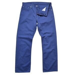 Levi's 514 Straight Fit Cobalt Blue Lightweight Denim Jeans Mens Size 34x31